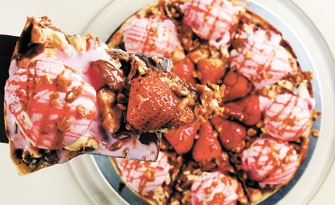 A pizza de sorvete com nutela é irresistível